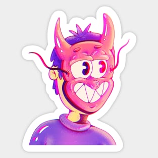 Devil mask Sticker